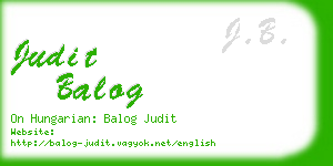 judit balog business card